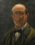 Paul Paul (1865-1937), a head study of a gentleman in a bow tie, oil on canvas, 18