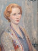 Mayer Klang (1880-1948), a portrait study of a lady, oil on canvas, signed, inscribed and dated