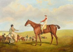 Late 19th Century English School, 'Bella I and Trainer, Droitwich', oil on canvas, 16