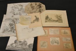 A collection of mainly 19th Century pencil and pen sketches, 1.5