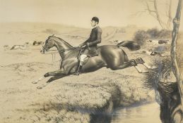 After Basil Nightingale, 'Tom Firr on Whiteleggs', huntsman of the Ouorn, print, inscription