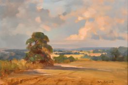 Sally Gaywood, (20th Century) British, 'Summer Shadows', extensive landscape with a large oak