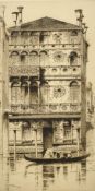 Albany E. Howarth, 'Venice', Palazzo Dario, etching, with blind stamp, signed in pencil, 15.5