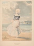 Arthur Ackerman (publisher) a pair of hand coloured aquatints, 'Morning' and 'Evening', elegant