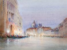 Ian Armour-Chelu (1928-2000) British, 'The Salute at dusk lights coming on', 9.25