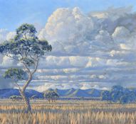 C. Moller, Circa 1937, a South African landscape, oil on board, signed, 19.75