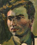 Circle of Dunlop, A head study of a young man, oil on card, 10.5