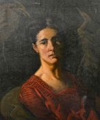 Paul Paul (1865-1937), a portrait study of a seated lady, oil on canvas, signed, 24
