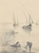 Bonello, a group of seven pencil sketch of Egyptian views, some signed and inscribed, all around