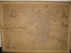 Thomas Hanson surveyor, 'Plan of Birmingham survey'd... 1778', large map on two sheets joined,