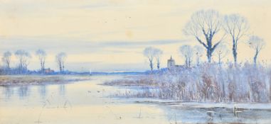 Robert Winter (1872-1930), a pair of landscape views, watercolour, signed, 7