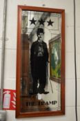 A Charlie Chaplin 'The Tramp' mirror.