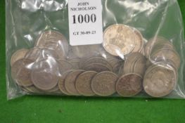 A quantity of shillings and six pences.