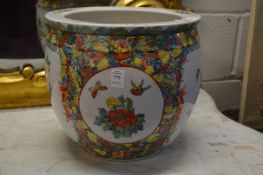 A modern Chinese fish bowl or jardiniere.