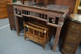 A Chinese carved softwood altar table.