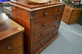 A large 19th century mahogany chest of drawers.