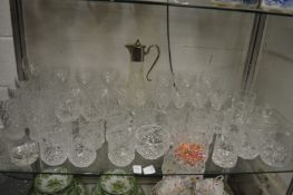 A quantity of glassware.