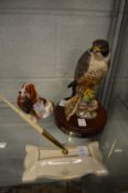 Three Doulton items to include Peregrine Falcon.