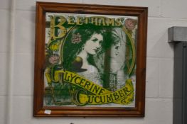 A reproduction advertising mirror.