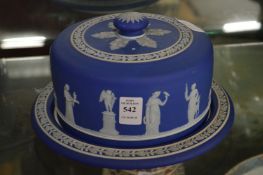 A Wedgwood Jasperware cheese dome and stand.