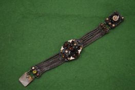 An unusual decorative bracelet.