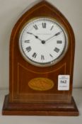 An Edwardian mahogany mantle clock.