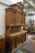 A good large Continental carved walnut cabinet, 290cm high x 170cm wide.