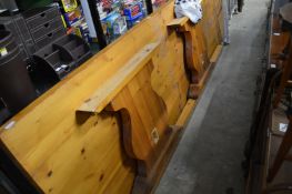 A very large solid pine refectory style dining table 320cm x 93cm.