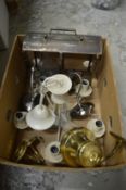 A brass bell, various lighting, etc.