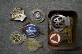 RAC and other car badges.