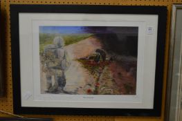 Stuart Hill, The Crossroad, military figures on a path, signed and dated.