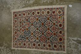 A good Eastern floral embroidered textile.