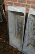 A galvanised trough.