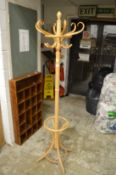 A modern bentwood coat rack.