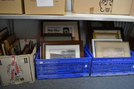 A collection of paintings, prints etc, various subjects.