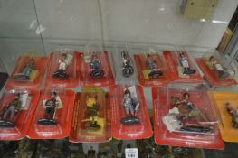 A quantity of Del Prado military figures in original blister packs.