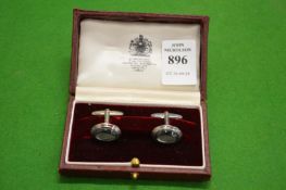 A cased pair of Asprey cufflinks.