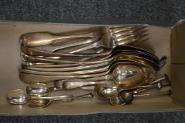 A quantity of silver flatware.