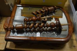 A Victorian mahogany dressing table mirror (af).