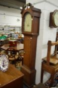 An 18/19th century oak longcase clock.