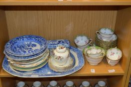 A part tea service, blue and white china and other collectable china.