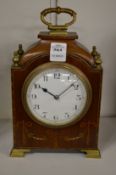 An Edwardian mahogany mantle clock.