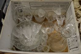 A quantity of glassware.
