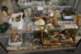 A good large collection of crystals, mineral samples etc.