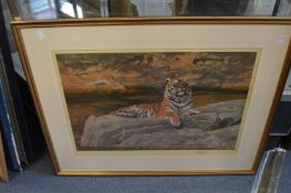 Anthony Gibbs, two limited edition colour prints depicting tigers, both signed.