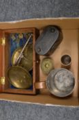 Weighing scales, cup weights and other collectables.