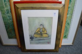 Marjatta Griffiths, La Serenite, a seated figure together with other works of art by the same