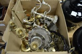 Candelabra, plated items etc.