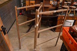 A pine folding towel rail.