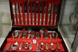 A cased canteen of cutlery.